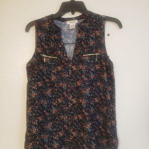 Floral sleeveless blouse